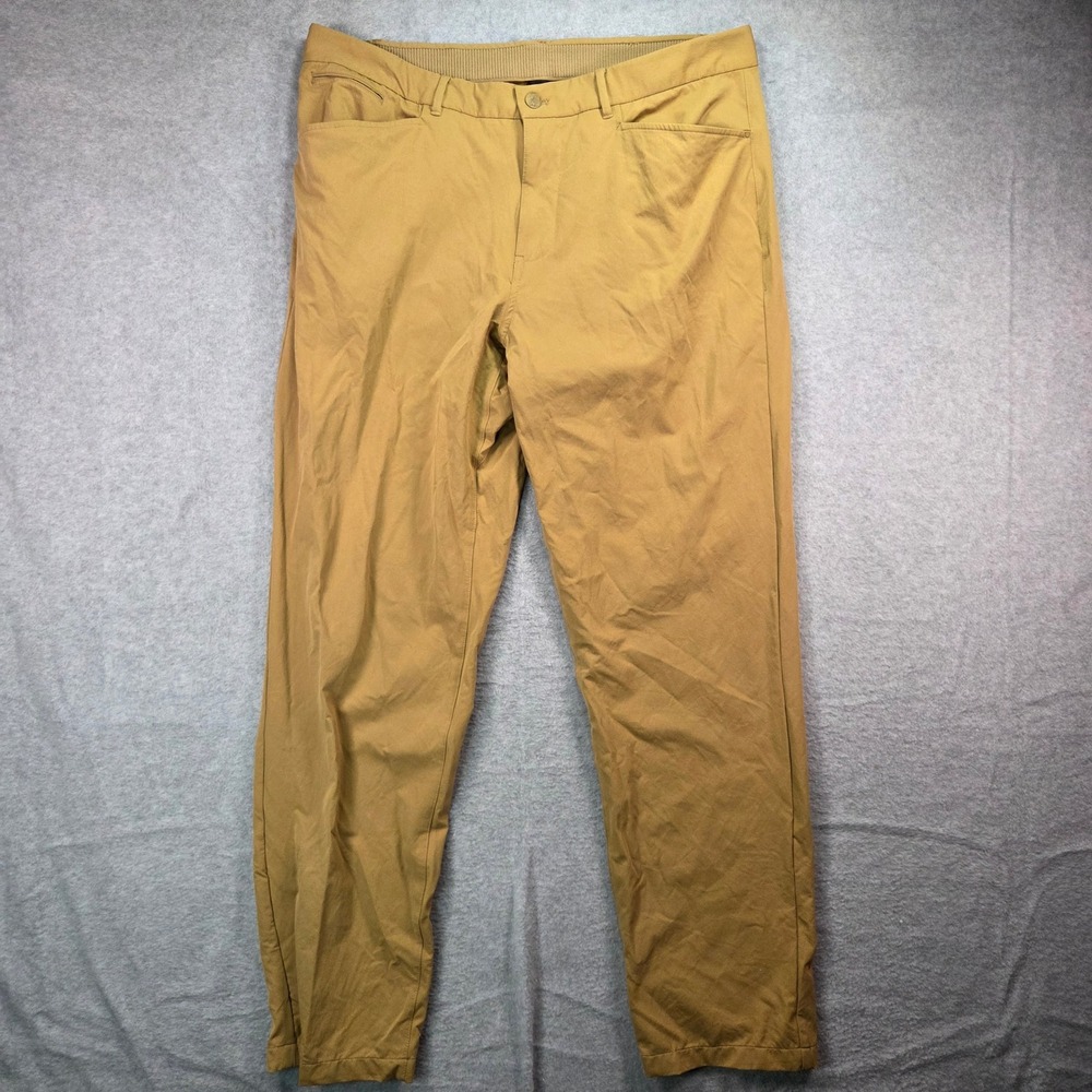 REI Co-op Sahara Path Pants Mens 40x32 Gold Ochre Hiking Outdoor Trousers